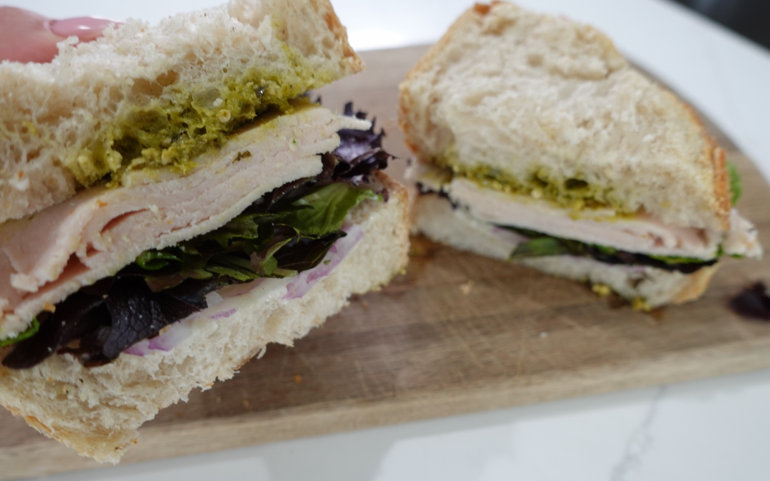 Basil Pesto-Mayo Turkey Sandwich